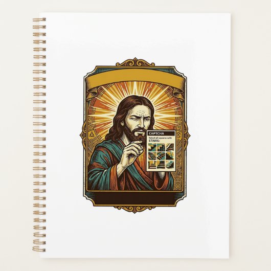 Jesus Wazige Trap Captcha Test Tech Beveiliging Hu Planner (Voorkant)