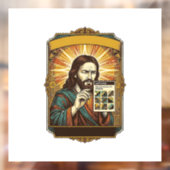 Jesus Wazige Trap Captcha Test Tech Beveiliging Hu Raamsticker (Vel 2)