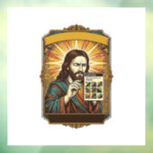 Jesus Wazige Trap Captcha Test Tech Beveiliging Hu Raamsticker (Vel 3)