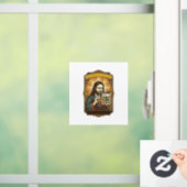 Jesus Wazige Trap Captcha Test Tech Beveiliging Hu Raamsticker (Huis)