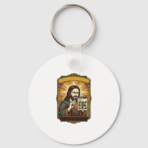 Jesus Wazige Trap Captcha Test Tech Beveiliging Hu Sleutelhanger