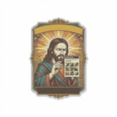 Jesus Wazige Trap Captcha Test Tech Beveiliging Hu Sticker (Voorkant)
