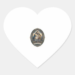 Jesus Weduwe Weduwnaar Aanmoediging Vintage T-shir Hart Sticker