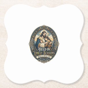 Jesus Weduwe Weduwnaar Aanmoediging Vintage T-shir Kartonnen Onderzetters