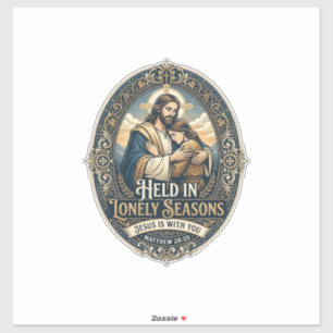 Jesus Weduwe Weduwnaar Aanmoediging Vintage T-shir Sticker