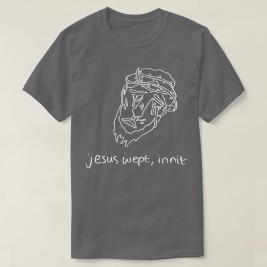 Jesus Wept Innit WhiteLine T-shirt (Design voorkant)