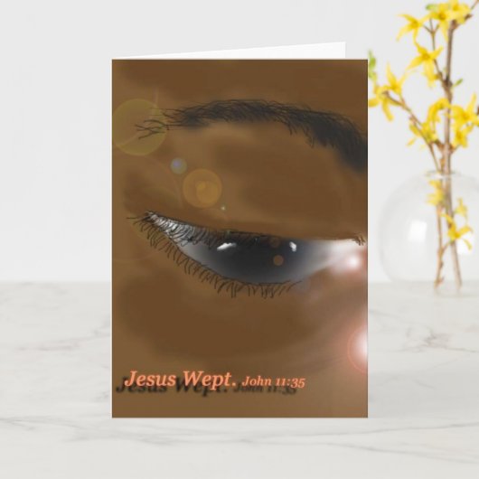 Jesus Wept Kaart (Gele Bloem)