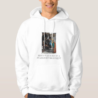 JESUS WERD IN EEN STABIELE OMGEVING GEBOREN HOODIE