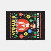 Jesus We're Gonna Party Like It’s My Birthday Chri Fleece Deken (Voorkant (Horizontaal))