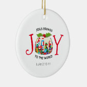 JESUS | WERELDWIJD TOEGEWEZEN | CHRISTELIJK | Kers Keramisch Ornament (Rechts)