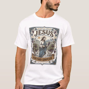 Jesus Wijngaard Druivenrank Jezus Wijngaard Druive T-shirt