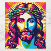 Jesus wijnlabel. wijn etiket (Enkel label)