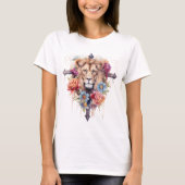 Jesus Wild Flowers Lion of God Christelijk T-shirt (Voorkant)