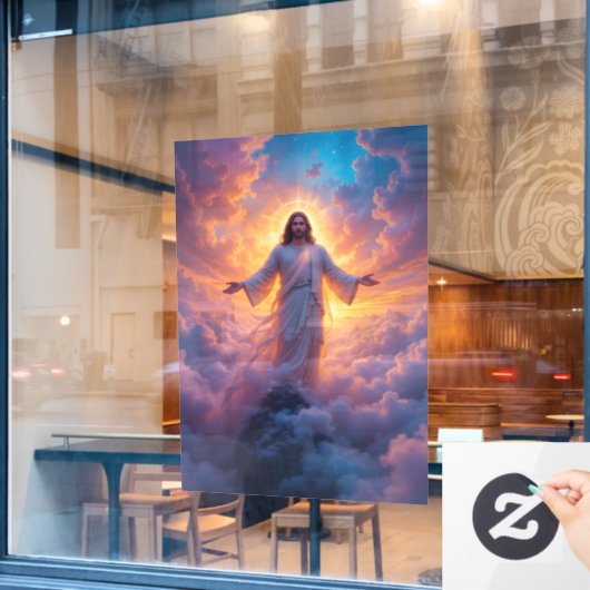 Jesus Window Cling Raamsticker (Cafe Raam)