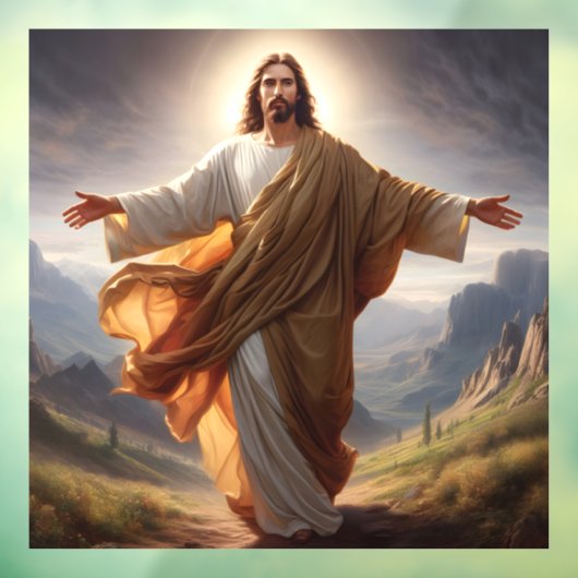 Jesus Window Cling Raamsticker (Vel 3)