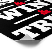 Jesus Wine Trump Religieus Christelijk Geloof Mam  Poster (Hoek)