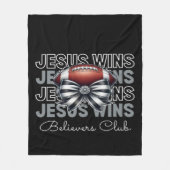 Jesus Wins Believers Club Football-thema deken (Voorkant)