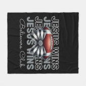 Jesus Wins Believers Club Football-thema deken (Voorkant (Horizontaal))