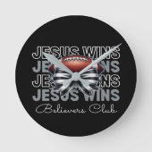 Jesus wint  van de club van gelovigen ronde klok (Voorkant)