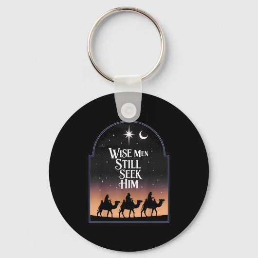 Jesus Wise Men Still Seek Him Christian Christmas  Sleutelhanger (Voorkant)