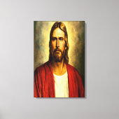 Jesus  wit en rood outfit met zwarte kant canvas afdruk (Voorkant)
