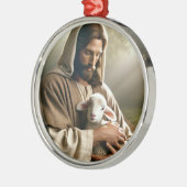 JESUS WITH LAMB CHRISTMAS ORNAMENT (Links)