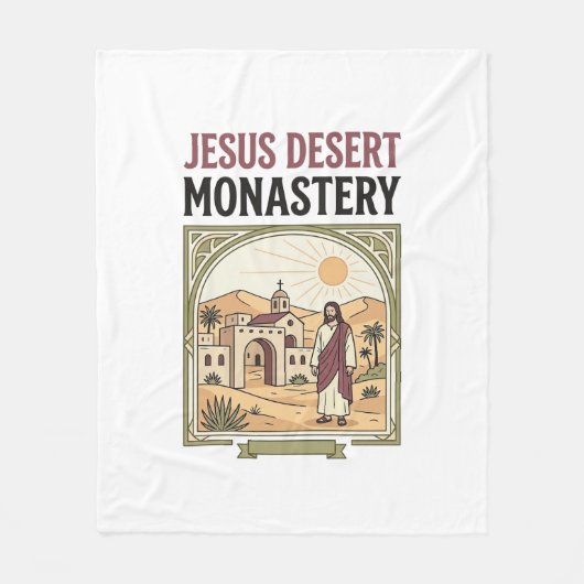 Jesus Woestijnklooster Jesus Woestijnklooster Chri Fleece Deken (Voorkant)