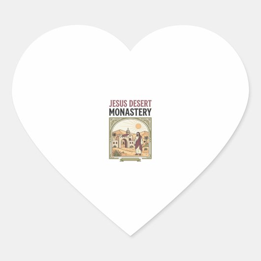 Jesus Woestijnklooster Jesus Woestijnklooster Chri Hart Sticker (Voorkant)