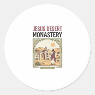 Jesus Woestijnklooster Jesus Woestijnklooster Chri Ronde Sticker
