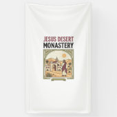 Jesus Woestijnklooster Jesus Woestijnklooster Chri Spandoek (Verticaal)