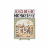 Jesus Woestijnklooster Jesus Woestijnklooster Chri Sticker (Voorkant)