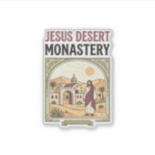 Jesus Woestijnklooster Jesus Woestijnklooster Chri Sticker (Voorkant)
