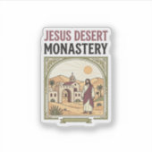 Jesus Woestijnklooster Jesus Woestijnklooster Chri Sticker (Voorkant)
