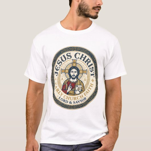 Jesus Woestijnvaders Oud Christelijk T-Shirt Ins (Voorkant)