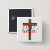 Jesus Wonderful Counselor Button (Voorkant /achterkant)