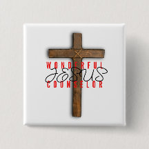 Jesus Wonderful Counselor Button