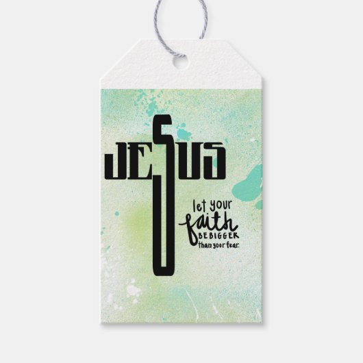 Jesus Word Art Cadeaulabel (Voorkant)