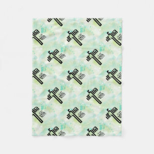 Jesus Word Art Fleece Deken