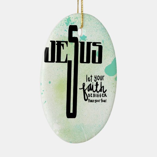 Jesus Word Art Keramisch Ornament (Rechts)