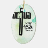 Jesus Word Art Keramisch Ornament (Links)