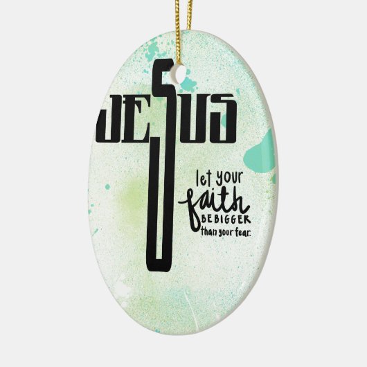 Jesus Word Art Keramisch Ornament (Links)