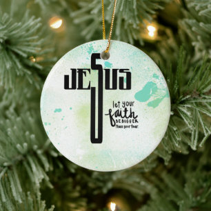Jesus Word Art Keramisch Ornament