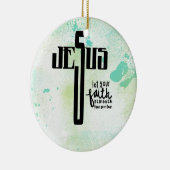 Jesus Word Art Keramisch Ornament (Rechts)