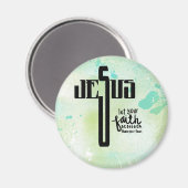 Jesus Word Art Magneet (Voorkant / Achterkant)