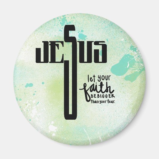 Jesus Word Art Magneet (Voorkant)