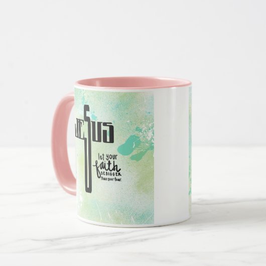 Jesus Word Art Mok (Voorkant links)