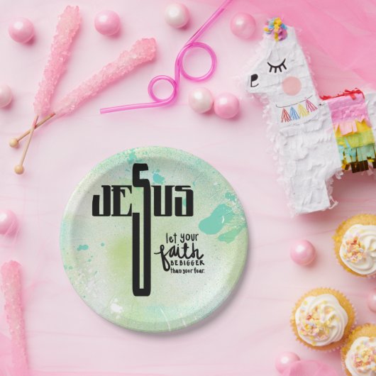 Jesus Word Art Papieren Bordje (Feest)