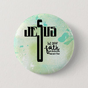 Jesus Word Art Ronde Button 5,7 Cm