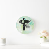 Jesus Word Art Ronde Klok (Huis)