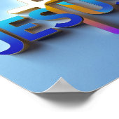 Jesus Word Poster | AI design Matte Wall Art Print (Hoek)